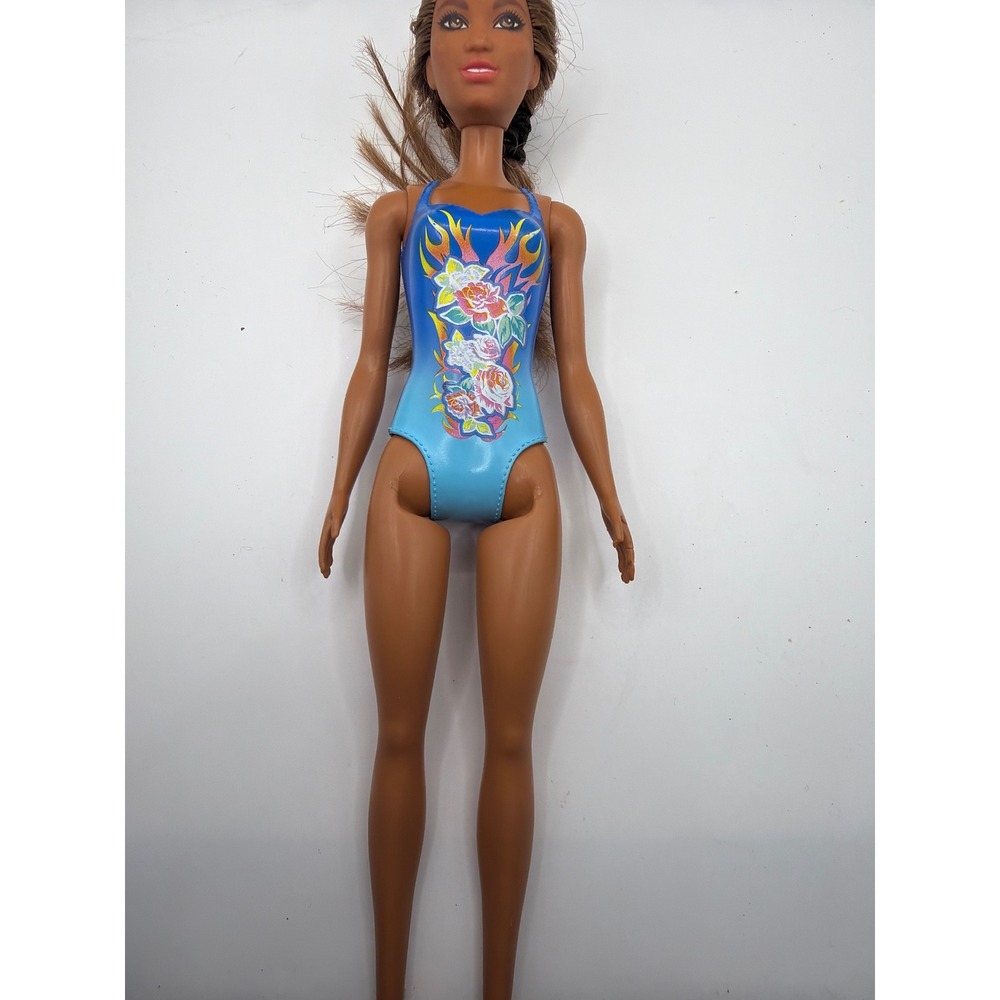 Mattel Barbie Color Reveal Doll Blue Floral Swimsuit Tie Dye Shirt 2019 AS IS - Picture 7 of 7